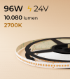 Striscia LED 2835 "ECO NEW" - 24V - 5 Metri - 96W - SMD2835 210LED/m - Luce CALDA - 2700K 