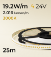  Bobina da 25m Striscia LED 2835 "ECO NEW" - 19,2W/m - SMD2835 210 LED/m - Bianco Caldo - 3000K