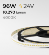 Striscia LED 2835 "ECO NEW" - 24V - 5 Metri - 96W - SMD2835 210LED/m - Bianco Naturale - 4000K 