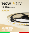 Striscia LED 5630  “M-POWER" - 5 Metri - 140W -  140 LED/m SMD5630 Samsung - CRI90 - 3000K BIANCO CALDO