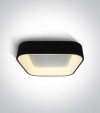 Plafoniera LED Quadrata - Colore Antracite - 38W - Bianco Caldo 