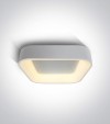 Plafoniera LED Quadrata - Colore Bianco - 38W - Bianco Caldo 