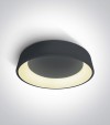 Plafoniera LED Tonda - Colore Antracite - 42W - Bianco Caldo 