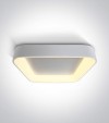 Plafoniera LED Quadrata - Colore Bianco - 50W - Bianco Caldo 