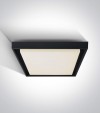 Plafoniera LED Quadrata per interno ed esterno - Colore Antracite - 30W - Bianco Caldo 