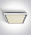 Plafoniera LED Quadrata per interno ed esterno - Colore Bianco - 30W - Bianco Caldo 