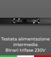 Testata di alimentazione intermedia per Binario Trifase - Bianco o Nero