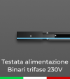 Testata di Alimentazione Binario Trifase 230V - Made in Italy - Bianco o Nero