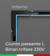 Giunto a L - Polarità interna per Binario Trifase 230V - Bianco o Nero