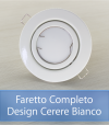 Faretto completo Bianco con PCB SAMSUNG 9W - Design CERERE - Dimmerabile - Made In Italy