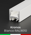 Profilo in Alluminio Piatto "Kronos" per Strisce LED - Verniciato Bianco RAL9010