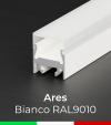 Profilo Piatto in Alluminio "Ares" per Strisce LED - Verniciato Bianco RAL9010