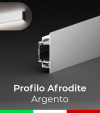 Profilo in Alluminio da Parete "Afrodite" per Strisce LED - Anodizzato Argento