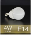 Lampadina LED  E14 4W Globo con base in ceramica - Bianco CALDO