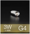 Lampadina LED G4 3W - Bianco CALDO
