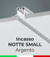 Profilo in Alluminio da Incasso nel cartongesso "Notte Small" - Ossidato Argento