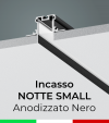 Profilo in Alluminio da Incasso nel cartongesso "Notte Small" - Ossidato Nero 