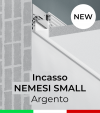 Profilo in Alluminio da Incasso nel cartongesso "Nemesi Small NEW" - Anodizzato Argento