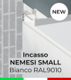 Profilo in Alluminio da Incasso nel cartongesso "Nemesi Small NEW" - Verniciato Bianco