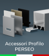 Accessori per Profilo Piatto in Alluminio "Perseo" 37x37mm