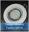 Corpo Faretto Bianco con Faretto MR16 7.5W - Design MINERVA