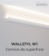 Cornice NMC WALLSTYL W1 Led in Polistirene per Illuminazione LED - 2 Metri + Profilo THIN per LED