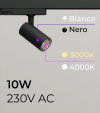 Proiettore Orientabile da Binario Trifase 230V - 10W - CRI>90