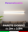 Lampada LED Parete Doppio - Da 200cm a 250cm - Personalizzabile - Dimmerabile - 24V