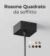 Rosone quadrato da soffitto per Lampade da Sospensione
