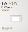 Faretto da Incasso Quadrato Slim 8W LUCE CALDA - LED Samsung
