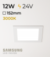 Faretto da Incasso Quadrato Slim 12W BIANCO CALDO - Downlight - LED Samsung