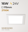 Faretto da Incasso Quadrato Slim 16W LUCE CALDA - Downlight - LED Samsung