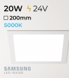 Faretto da Incasso Quadrato Slim 20W BIANCO FREDDO - Downlight - LED Samsung