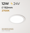 Faretto da Incasso Rotondo Slim 12W LUCE CALDA - Downlight - LED Samsung