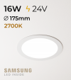 Faretto da Incasso Rotondo Slim 16W LUCE CALDA - Downlight - LED Samsung
