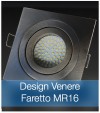 Corpo Faretto Satinato con Faretto MR16 7.5W - Design VENERE