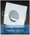 Corpo Faretto Bianco con Faretto LED GU10 5W - Design VULCANO