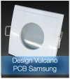 Faretto completo Bianco con PCB SAMSUNG 9W - Design VULCANO - Dimmerabile - Made In Italy