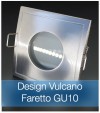 Corpo Faretto Satinato con Faretto LED GU10 5W - Design VULCANO
